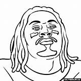 Coloring Pages Wilson Russell Marshawn Lynch Football sketch template