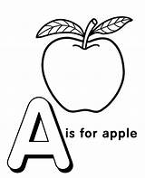 Coloring Pages Letter Vocabulary English Apple Alphabet Print Printable Getcolorings Color Preschoolers sketch template