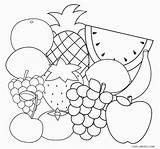 Coloring Frutas Obst Colorear Cool2bkids Fruta sketch template