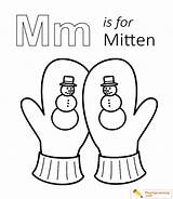 Mitten Coloring sketch template