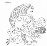 Coloring Thanksgiving Cornucopia Color Pages Printable Number Paper Getcolorings Keywordpictures Print Click Getdrawings Adults sketch template