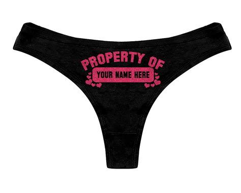 Custom Personalized Property Of Panties Customized Panty With Your Name