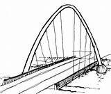 Bridge Drawing Arch Suspension Line Getdrawings Engineers sketch template
