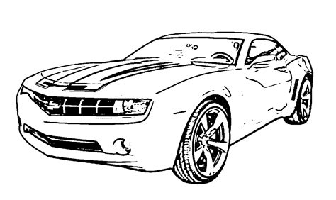 chevrolet camaro transformers cars coloring page  wecoloringpage