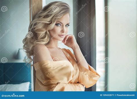 Blonde Sensual Woman Posing Stock Image Image Of Elegance Nice