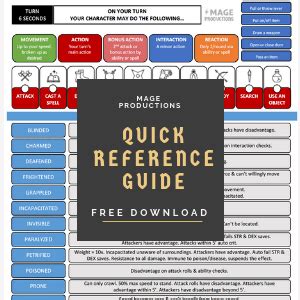 quick reference guide mage productions