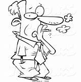 Coloring Smoke Smoking Cartoon Outline Smokers Businessman Vector Man Ron Leishman Clipart Royalty Stock Designlooter Drawings Cigarette sketch template