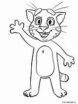 Tom Angela Coloring Pages Talking Friends Pagesfor Animal Cat Printable Cartoon Kids sketch template