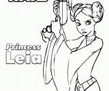 Leia Princess Coloring Pages Getcolorings Color Getdrawings Printable sketch template