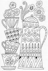 Coloring Scandinavian Books Adult Coffee Book Pattern Pages Para Tea Drawing Cup Pintar sketch template