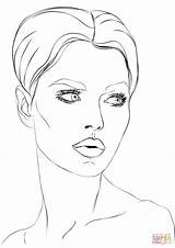 Coloring Face Pages Printable Faces Makeup Girls Drawing Woman Paper Womans Sheets Template Women Girl Color Colorings Sheet Sketch Charts sketch template