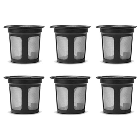 6 Pack Refillable Reusable Capsules Coffee Filters Pods