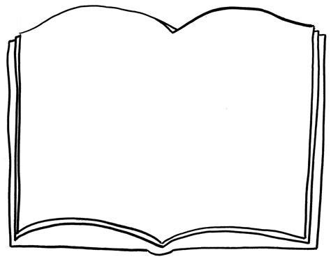 book outline clipart