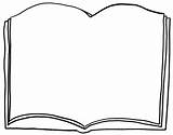 Book Open Bible Template Clipart Outline Blank Clip Coloring Pages Books Line Cliparts Opened Stencil Colouring Children Kids Reading Border sketch template