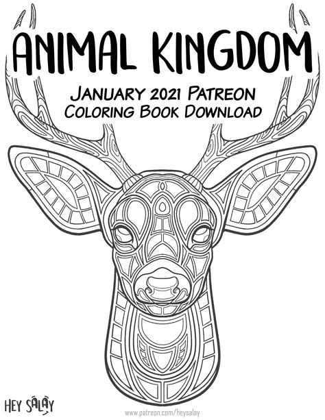 artstation jan  animal kingdom coloring book