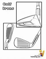 Golf Yescoloring Irons Coloring sketch template