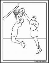 Basketball Coloring Pages Court Players Sheet Color Printable Print Getcolorings sketch template