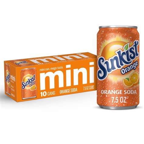 sunkist orange mini soda pop  fl oz  pack cans walmartcom