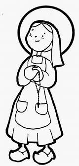 Bernadette Bernardita Soubirous Sainte Colorier Coloriages Crucifijo Monja Fichier Coloringbook4kids sketch template