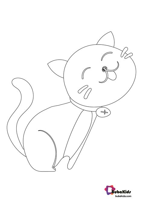 cute kitten coloring page bubakidscom