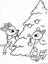 Rudolph Coloring4free sketch template