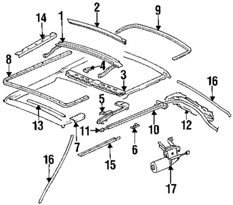 mercedes sunroof parts diagram
