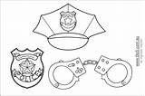 Police Coloring Pages Hat Officer Policeman Template Preschool Kids Community Badge Helpers Color Printable Hats Badges Print Clipart Sheet Printables sketch template