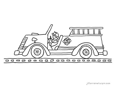coloring pages    fire truck