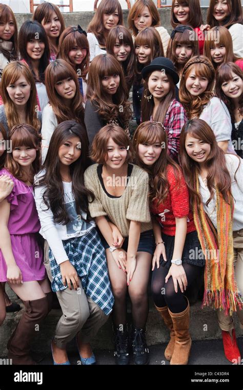 asia japan honshu tokyo harajuku girls girls japanese girls female teenagers teenage