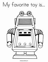 Coloring Toy Favorite Robot Favorites Print Ll Twistynoodle sketch template