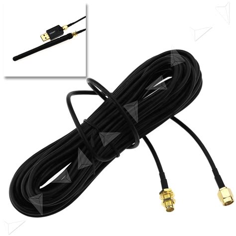 wifi antenna rp sma extension coaxial cable cord  wi fi wireless