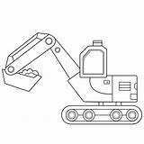 Koparka Prosta Druku Kolorowanka Kolorowanki Koparki Główna Strona sketch template