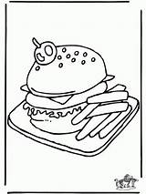 Coloring Pages Hamburger Food Ym Printable Models Kids Related sketch template