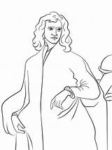 Newton Isaac Coloring Dibujos Sir Kolorowanka Brytania Wielka Drukuj sketch template
