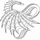 Dragon Head Coloring Pages Getcolorings Chinese Color sketch template