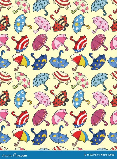 seamless umbrella pattern stock vector illustration  cheerful