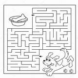 Labyrinth Labyrint Onderwijs Mazes Vectorillustratie Kleuters Overzicht Puzzel Spel Kleurboek Stockillustratie Tangled Puzzles Rompicapo Depositphotos sketch template