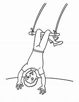 Acrobat Upside Down Coloring Pages Kids sketch template