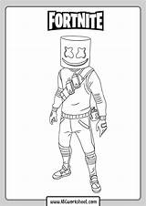 Fortnite Coloring Printable Pages Color Print Game sketch template