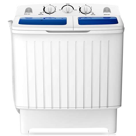 costway portable mini compact twin tub washing machine washer spin