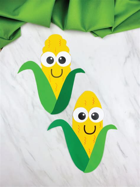 easy corn craft  preschoolers  template