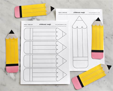 pencil template  printable outline childhoodmagiccom
