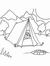 Camping Coloring Pages Printable Mycoloring Kids Color Print sketch template