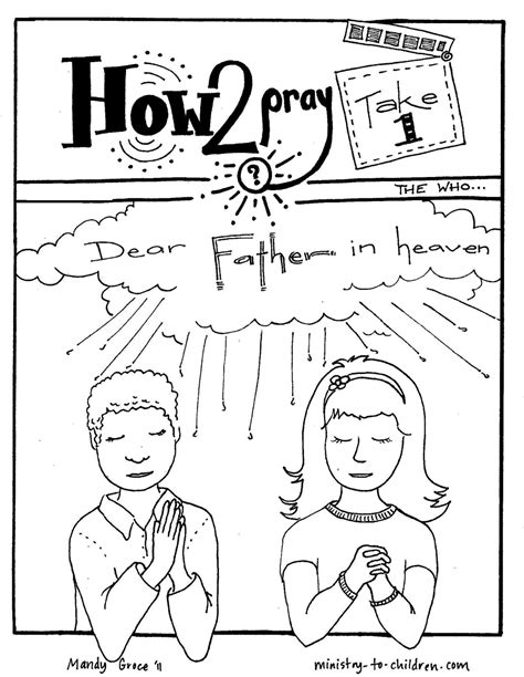 lords prayer coloring book  kids   pages