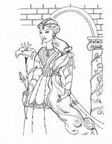 Moyen Age Prinzessin Coloriage Princesse Icolor Coloriages Margherita Getcolorings sketch template