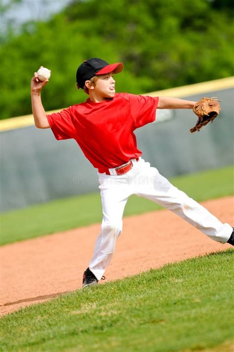 youth ball player throwing ball stock photo image  young athlete