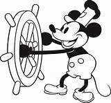 Steamboat Willie Mickey Mouse Disney Clipart Drawing Steam Minnie Vintage Vinyl Decal Cars Clipartkid Drawings Retro sketch template