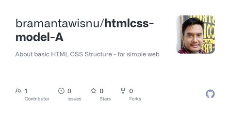 github bramantawisnuhtmlcss model   basic html css structure