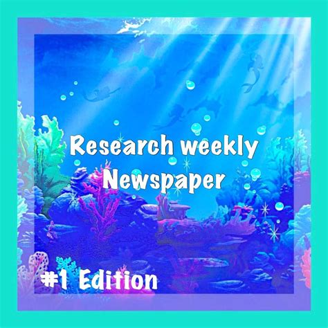 Research Weekly Newspaper 1 Edition Disney Amino