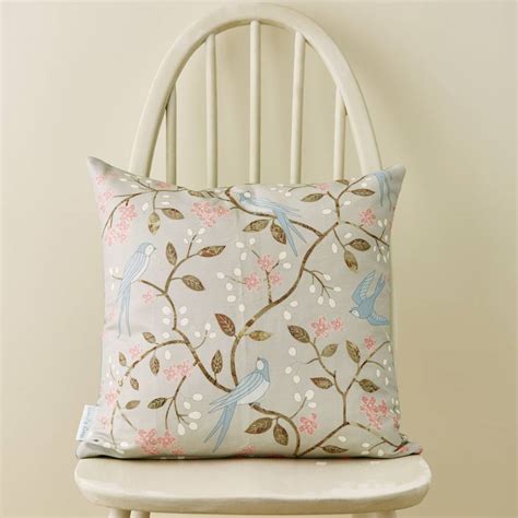Swallows Cushion Large By Mary Kilvert